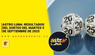 Astro Luna: resultados del sorteo del martes 9 de septiembre