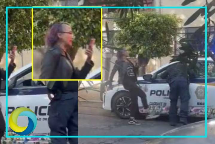 Mujer patea a policía en la CDMX: “¡Quítate, qué wey!”