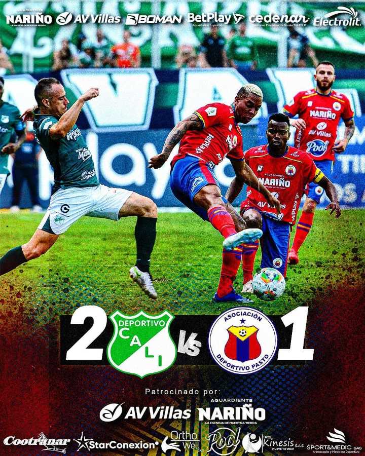 DEPORTIVO CALI SE IMPONE AL PASTO Y LO DEJA AL BORDE DE LA ELIMINACIÓN