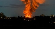Major incident as 'huge explosion' heard while blaze and smoke fill the sky