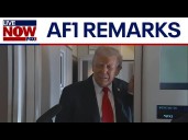 Trump speaks on UK visit, Kirk memorial service while on AF1