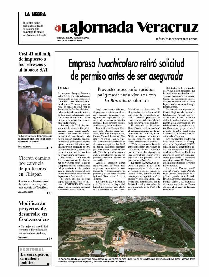 Contraportada del 10 de septiembre de 2025