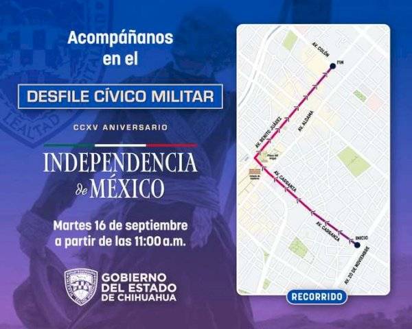 Definen el recorrido oficial del desfile por el aniversario de independencia