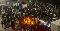 Hundreds gather below Nottingham tram bridge for unauthorised street party that went on until 2am