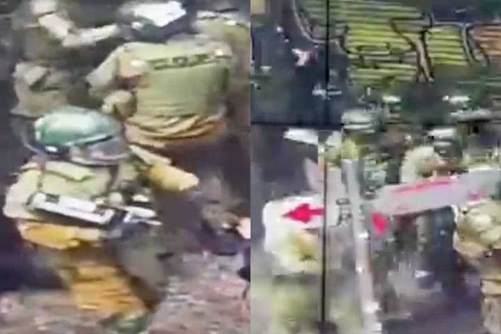 Carabineros detuvo a sujetos que lanzaban objetos en medio de la romería en Santiago