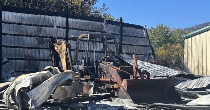 Body discovered in collapsed storage building in Anaconda, arson suspected