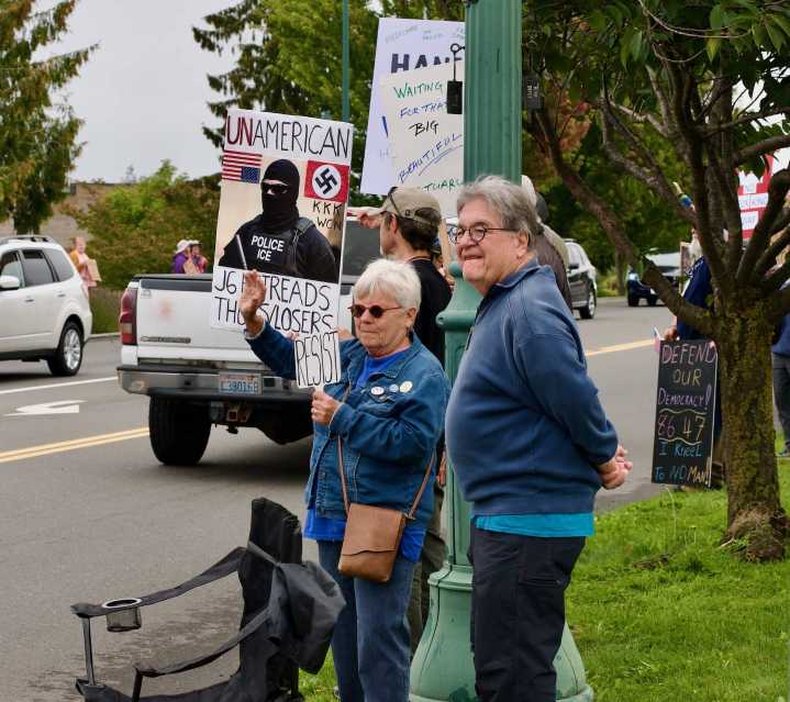 Indivisible Sequim hosts Workers Over Billionaires Labor Day rally