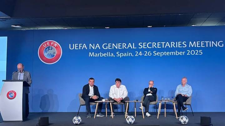 Louzán ejerce de anfitrión en la cumbre de la UEFA de secretarios generales de Marbella