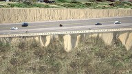 Traffic Control Footrace Underway Near California Incline