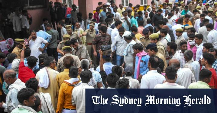 Dozens killed in stampede at political rally in southern India