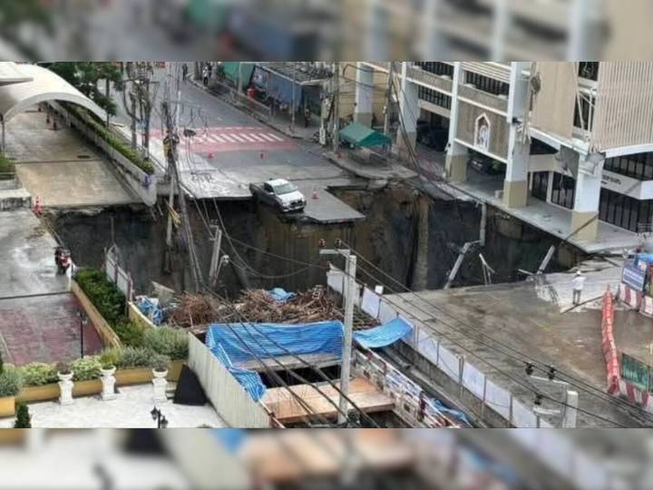 Bangkok: 50-Meter-Deep Sinkhole Swallows City Street, Sparking Panic Outside Hospital