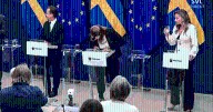 Elisabet Lann, ministra de Salud de Suecia, se desmayó en conferencia de prensa cuando era presentada al cargo