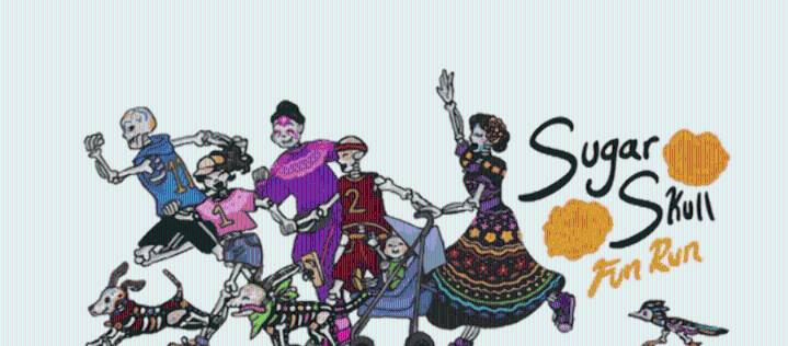 Student artwork inspires design for Sugar Skull Fun Run logo