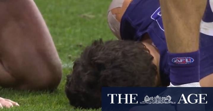 Freo star lands hard after courageous play