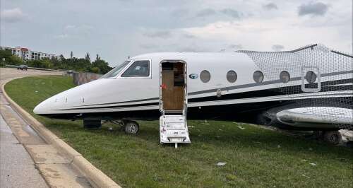 ‘Very, very fortunate’: No one hurt when plane skids off Chicago Executive runway
