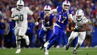 Allen’s three TDs and Bernard’s pick secure Bills’ win over spiralling Dolphins