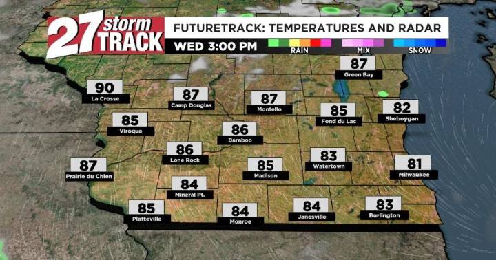 Temperatures remain mild Wednesday