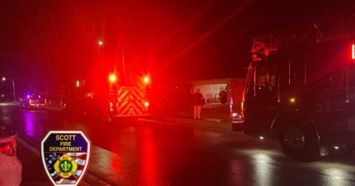 Lightning damages Scott home