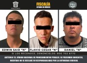 POR SECUESTRO EXPRÉS CON FINES DE ROBO EN TECÁMAC, FGJEM OBTIENE VINCULACIÓN EN CONTRA DE 3 INTEGRANTES DE UNA CÉLULA CRIMINAL