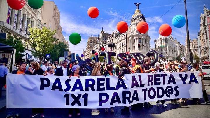 Los mutualistas se movilizan en Madrid para que en la pasarela al RETA cuenten todos los años cotizados