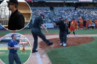 Watch Eli Manning's surprise appearance at Savannah Bananas game