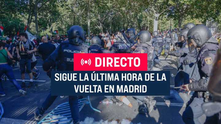 La Vuelta a España, en directo hoy: sigue en vivo los incidentes en Madrid por las protestas de radicales propalestinos
