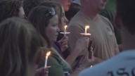 UT students gather at the Rock on campus to pay tribute to Charlie Kirk