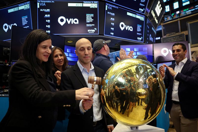 Transit tech firm Via valued at $3.5 billion in NYSE debut