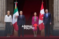 Sheinbaum recibe en Palacio Nacional a Mark Carney, primer ministro de Canadá