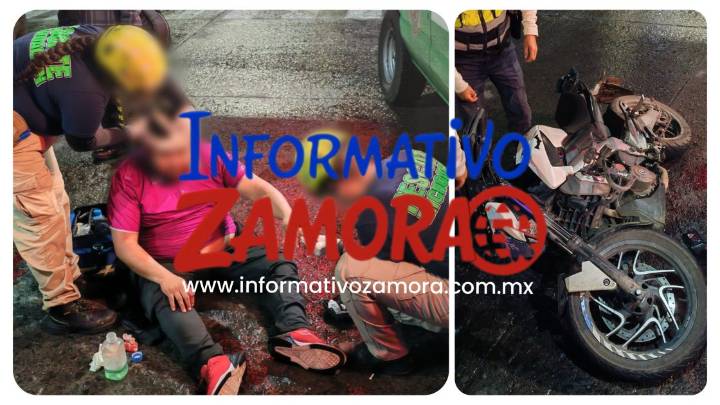 Muchacho sufre accidente en su motocicleta