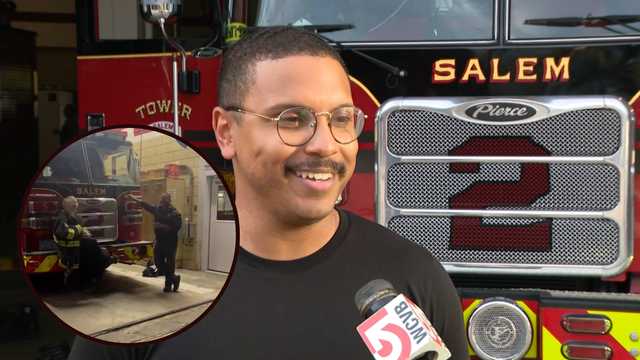 'It's what we all need': Salem firefighter serenades bride, bachelorette party in viral video