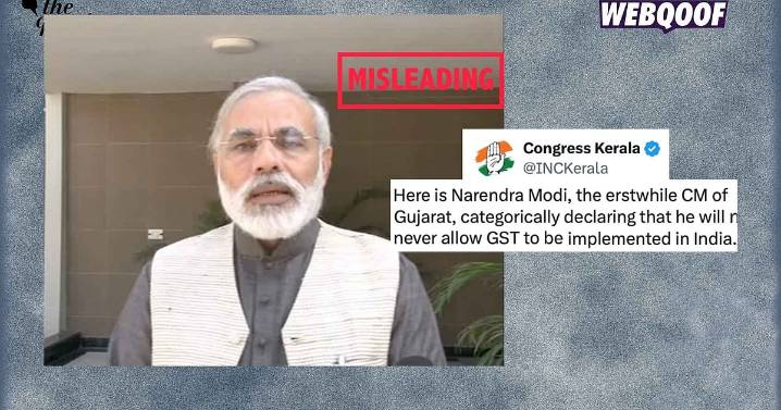 Old, Clipped Video Shared to Falsely Claim PM Modi Said ‘GST Can Never Succeed'
