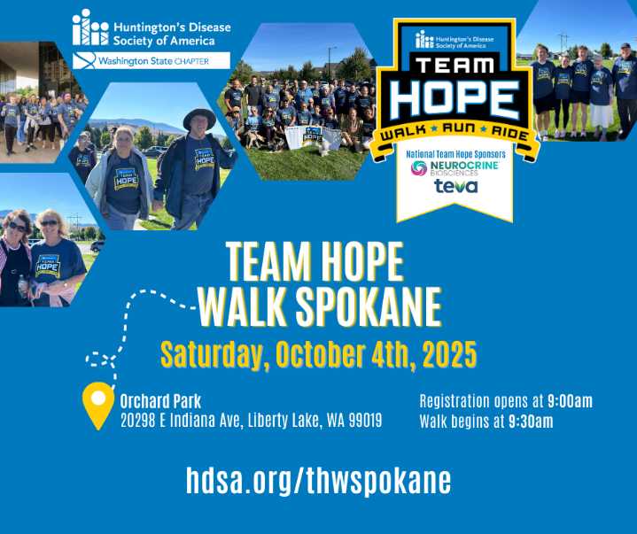 Huntington’s disease walk set for October 4 in Liberty Lake