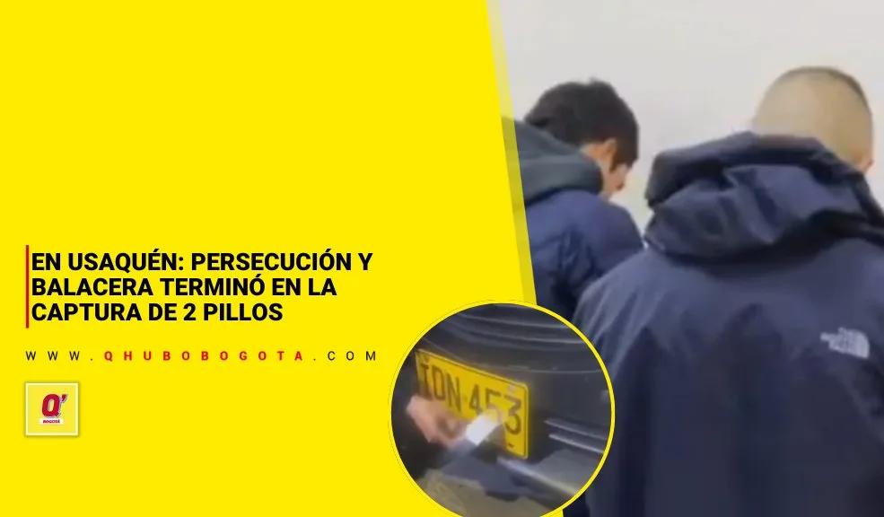 En Usaquén: persecución y balacera terminó en la captura de 2 pillos