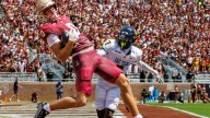 59-0. 49-0. 48-0. Those were some halftime scores across college football on a romp