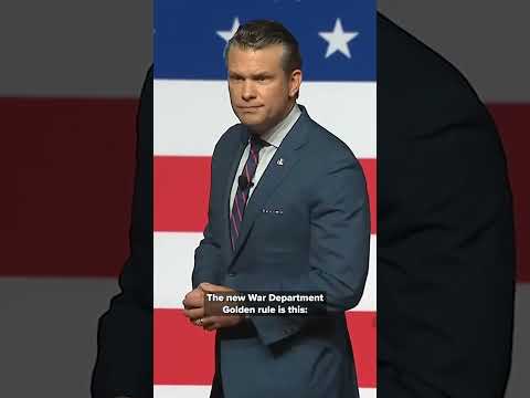 Defense Secretary Pete Hegseth talks about the military golden test.