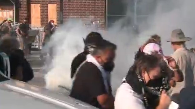 Tear gas deployed amid protest outside ICE processing center near Chicago