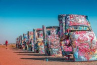 Famous Texas Art Exhibit Cadillac Ranch Repainted to Honor Charlie Kirk