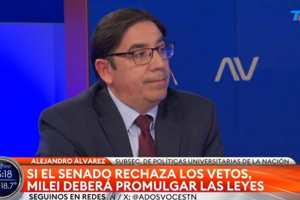 La reacción de los conductores de TN a a idiotez del Subsecretario de Políticas Universitarias justificando que Milei ignore el rechazo al veto