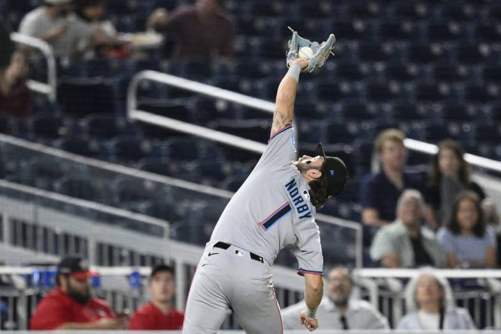 Marlins' Connor Norby sidelined again with quad strain, Kyle Stowers could return next week