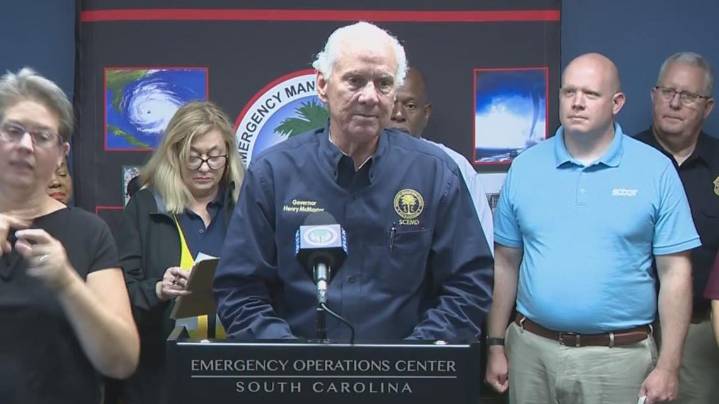 South Carolina governor: Residents should prepare for possible tropical weather