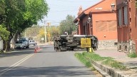 Una camioneta a alta velocidad volcó frente a la bodega Graffigna
