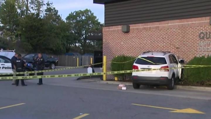 Car slams into Wendy’s restaurant in Quincy