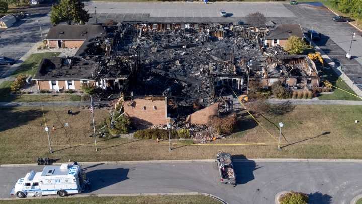 Michigan church shooting: Aerial video captures damage from attack