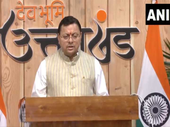 CM Dhami addresses foundation stone laying ceremony of roads