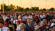 Huge crowds line up hours ahead of Kirk service at State Farm Stadium