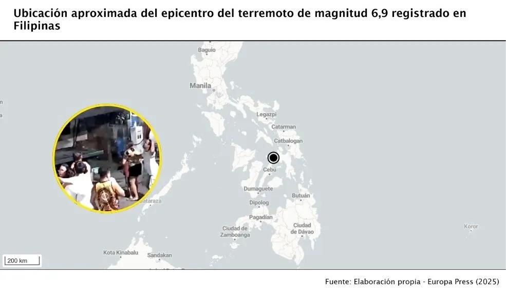Fuerte terremoto de magnitud 6,9 sacude Filipinas y activa alerta de tsunami
