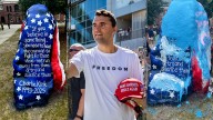 Students deface Charlie Kirk tribute at UNC Wilmington campus during vigil