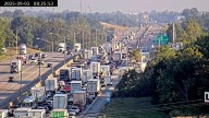 Traffic heavily backed up after vehicle fire reported on I