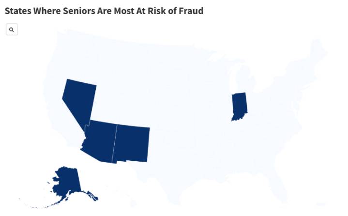 Map Shows States Where Seniors Are Most at Risk of Fraud